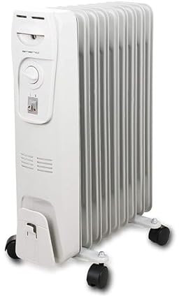 Extralink Ölradiator, 2000W, 9 Rippen, 3 wählbare Betriebsarten, Überhitzungsschutz, Einstellbarer Thermostat, Heizung auf Rädern, Ölerhitzer, Elektroheizung, Überhitzungsschutz, Heizkörper