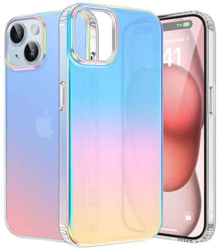 ALTORICO Hülle für iPhone 15 Plus Handyhülle Case, Schutzhülle für iPhone 15 Plus, Stoßfeste Kratzfeste Transluzent Matt, Irisierend