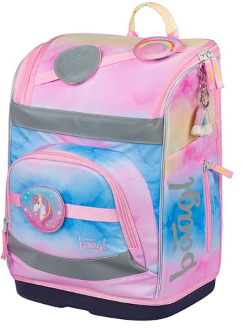 Baagl Schulranzen Schultasche Zippy Plus 21 l - Regenbogen Einhorn
