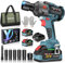 Yanhama Llave De Impacto 1400 NM Led Llave De Impacto Profesional Set + Bolsa De Herramientas + Guantes - Regalo De Idea Para Bricolaje/Neumáticos De Camiones/Dispositivos Industriales