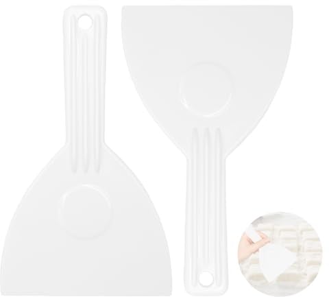 Teigspachtel Pizza Spachtel Teigschaber Flexibler Pizzaspachtel – Pizzaspachtel für Pizzateig, Spachtel Küche mit Aufhängeloch, Pizza Schaber & Teigschneider, Pizzaspachtel (2 Stk, Weiß)