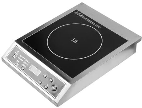 Ghzste Plaque Chauffante à Induction 3500 W Table de Cuisson à Induction Portable Facile Nettoyer Brûleur de Comptoir Multifonctionnel avec Panneau Tactile Capteur pour la Cuisson (Prise UE 220V)