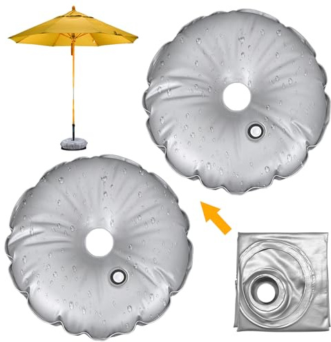 VEEKAY 2PCS Base per Ombrellone può Contenere 100 kg di Acqua,90cm,Base Ombrellone da Giardino,Adatto per Ombrelloni, Spiagge, Terrazzi