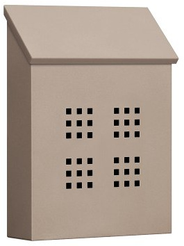 Salsbury Industries Boîte aux lettres traditionnelle décorative, en V, beige, 27,9 x 36,8 x 8,9 cm.