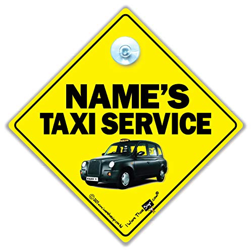 Taxi-Schild, Metall, Gelb, LED, Rückwärtig, Funktional, Taxi