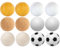 GAMES PLANET Kicker Bälle Mischung, 12 Stück, 6 unterschiedliche Sorten (Kork, PE,PU, ABS), Durchmesser 35mm, Tischfussball Kickerbälle, Kicker-Ball