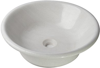 Großer Waschbecken Waschschale aus edlem Marmor, Farbe: Weiß/White, Unikat, Ø/H: 47/13 cm, Gewicht:ca.22kg