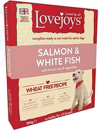 Lovejoys Complete Wet Adult Dog Food Salmon Rice and Vegetable, 395 g