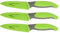 GRÄWE 3er Set Küchenmesser mit Klingenschutz, antibakteriell, Grün, Allzweckmesser, Rutschfester Griff, Antihaft-Beschichtung, mit Schutzhülle, Stoffetui, 19,5 cm Gesamtlänge, Spülmaschinengeeignet