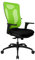Topstar Net Pro 100 inklusive höhenverstellbaren Armlehnen Bürostuhl, Stoff, schwarz / grün, 59 x 56 x 120 cm
