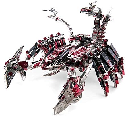 Microworld 3D Metallpuzzle Rote Teufel Skorpion DIY Montieren Modellbau Kits Laser Cut Jigsaw Toy D003