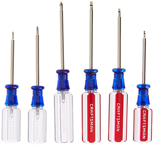 CRAFTSMAN Juego de destornilladores pequeños, juego de 6 piezas de joyería (CMHT65043)