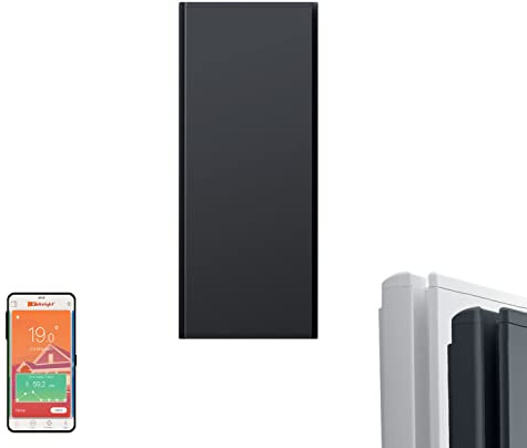 ICON Vertical Electric Radiator Infrared Panel Wall Heater (Anthracite, 1000W)