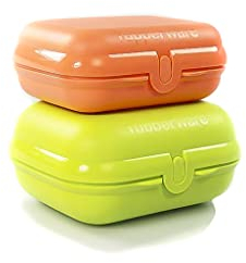 Tupperware to Go Twinset Größe 3 Limette + Größe 2 dunkelorange 37136