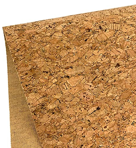 Cozylkx Naturkork Stoff, Kork Kunstleder Stoff Holzmaserung Kork Kies Stoff Rolle zum Nähen Taschen Geldbörsen Untersetzer