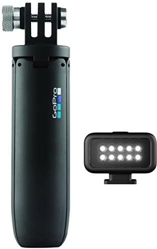 Light Mod - Compact Rechargeable Waterproof USB-C LED Light - Official GoPro Accessory & AFTTM-001 Shorty Mini Extension Pole with Tripod - Black (Official Accessory), 2.8 cm*3.2 cm*11.7 cm