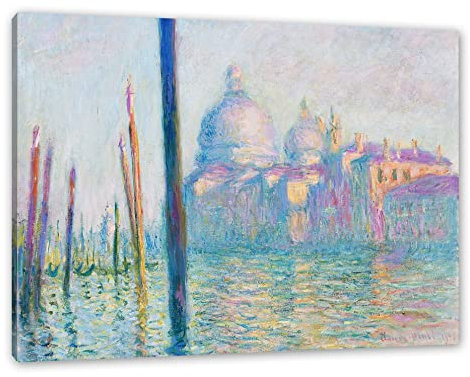 Claude Monet - Der große Kanal Venedig als Leinwandbild/Größe: 100x70 cm/Wandbild/Kunstdruck/fertig bespannt