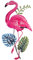 CIM Metall Wand-Deko - Pretty Flamingo 74cm - tierische 3D Wandbilder - Wandschmuck inkl. praktischer Wandbefestigung - lebhafte Wandskulptur