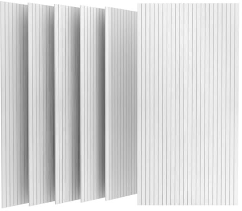 UMIACOUSTICS 6 Packs Acoustic Panel,48 x 24 x 0.4 Inches Sound Absorbing Door Panel,Decorative Wall Panels Equidistant Slot for Room,Home Theater,Studio