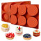 2 Pack Large Silicone Molds for Baking/Non-Stick 4 inch 6-Cavity Round Silicone Baking Mold for Whoopie Pie Pan, Corn Bread, Candy, Eggs, Muffin, Soap,
