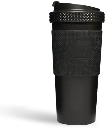 Neon Kactus Insulated Coffee Cup | Reusable Coffee Cup with Silicone Seal & Sleeve | Leakproof Travel Mug for Hot and Cold Drinks | Double Walled, Food Grade, Dishwasher-Safe | Rock Star, 20oz