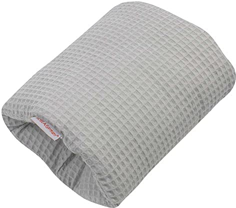 HOBEA-Germany Ministillkissen Arm-Stillkissen kleines Stillkissen für unterwegs Stillmuff Reisestillkissen in verschiedenen Designs, Modell: Waffelmuster grau