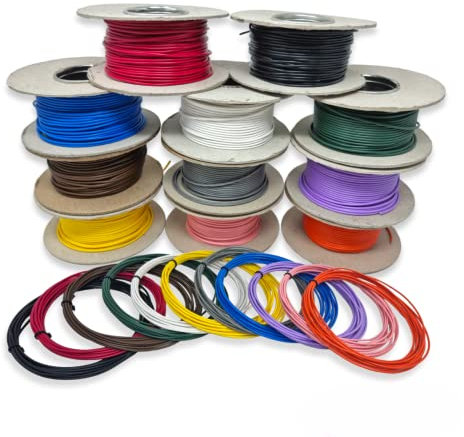 Single Core Cable 17.5 Amp Rated 2.0mm² 12v 24v (5 Metres Orange) Stranded Copper Wire