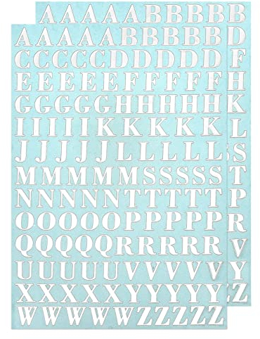 sourcing map Buchstaben Harz Aufkleber 2 Blätter Mini Alphabet Aufkleber Glitzer Legierung Großschrift Selbstklebend für Harz Scrapbooking Handwerk Silber 9mm Hohe