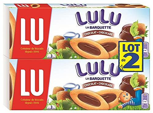 LU BARQUETTE - Barquette Chocolat Intense 240G - Biscuits croustillants au chocolat fondant - Douceur à partager. - le Lot De 4