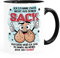 Moonworks® Kaffee-Tasse Geschenk für Bonus-Papa zum Vatertag Spruch lustig Stiefvater Ich stamme zwar nicht aus deinem Sack weiß-innen-schwarz standard
