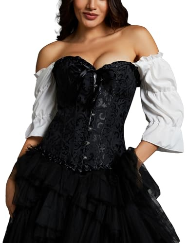 Kiwi-Rata Femme Basque Dentelle Corset Vintage Faux Cuir Lingerie Bustiers Vêtements Robe Noir/Marron/Rouge/Vert