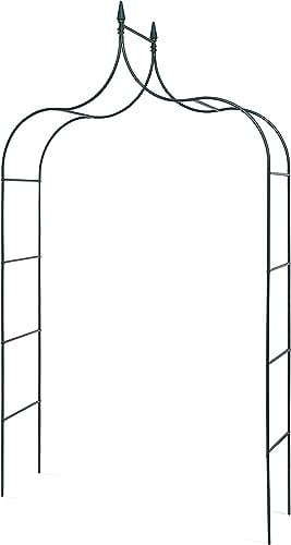 Unibos | Large Metal Garden Arch Steel Frame | Garden Arch for Climbing Plants, Roses, Indoor/Outdoor, Great for Backyard, Lawn, Patio, Courtyard | Wedding & Outdoor Decorations | Black (Arch (2.5m))