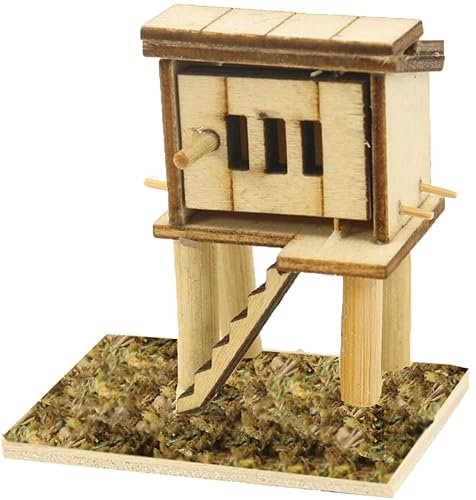 FADEDA Hühnerstall Mini/Höhe:5 cm/handbemalt/detailgetreue Krippen Figuren - Weihnachten Tisch Dekoration Krippe Zubehör