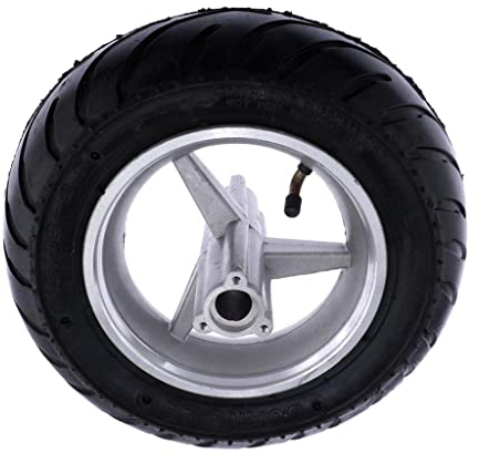 Neumático trasero 110/50-6.5 + llanta para mini motocicleta de 49 cc, scooter de 2 tiempos, rodamientos incluidos