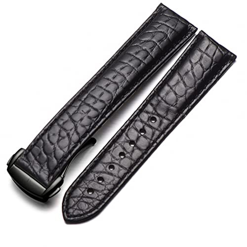 KLVN Uhrenarmband aus Krokodilleder, für Damen und Herren, Stil für Omega Seahorse Deville, 18 mm, 19 mm, 20 mm, Original-Uhrenarmband, 22 mm, Achat