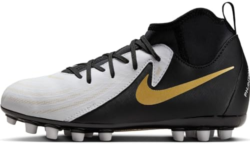 Nike Jr Phantom Luna Ii Academy Ag Fußballschuhe, White/Black-MTLC Gold Coin, 33.5 EU
