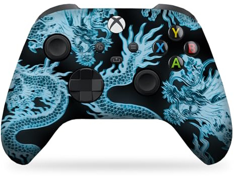 DreamController Neon Dragonns Custom X-box Controller Wireless compatibile con X-box One/Series X/S Orgogliosamente personalizzato negli Stati Uniti I stampa permanente HYDRODIP (non solo una pelle