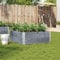 vidaXL Jardinera de Madera Maciza de Pino Gris 100x100 cm, Jardinera de Exterior, Jardinera para Flores, macetero para Tomates, Jardinera de Patio