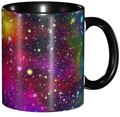OTRAHCSD Taza de pared interior de color, tazas de galaxia del universo colorido, tazas anchas de té, café y chocolate caliente para té, café, oficina