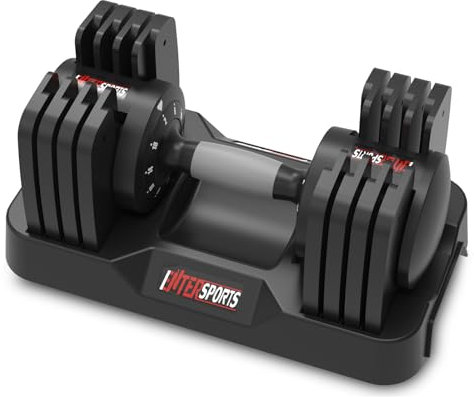 EnterSports 18kg Verstellbare Hanteln, Einstellbare Platzsparende Hantel,Hantel Verstellbar mit rutschfestem Griff,5 Gewichtsstufen-2-18kg, 5-IN-1 Set Work Hanteln,Home Gym Gewichte