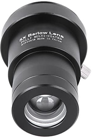 5X Magnification Barlow Len, Telescope Barlow Lens Datyson 1.25 Inch Metal Barlow Lens with Cover for Telescope Eyepiece