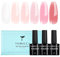 TOMICCA Vernis Semi Permanent Rose, 6 Couleurs Transparent Nude Pink Vernis à Ongles gel, Vernis Gel UV Naturel Soak-Off UV/LED Manicure Gel Lacquer Varnish pour Onglerie DIY Home, 8ml