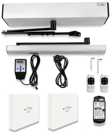 Olide Smart Wi-Fi Non-Contact Wireless Wave to Open Automatic Door Opener System - Voice Control, App Control, and Hands-Free Operation for Modern Homes