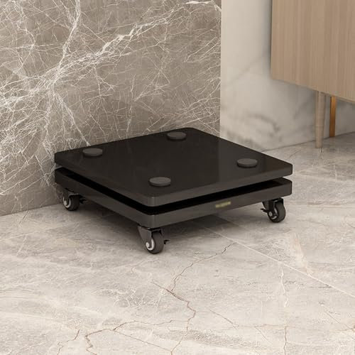 2 Floors Speaker Stands,Speaker Isolation Feet Platform,Riser Stabilizer Base with Wheels,Subwoofer Isolation Stand for Standard Speaker(9.84 * 11.81in, A)