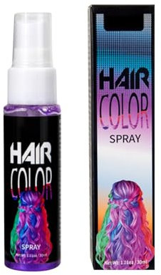 Haarspray Farbe,Haarspray Für Damen/Herren,Temporäre Haarfarbe Lila,Hair Dye,DIY Liquid Hair Spray,Abwaschbar Und Sicher,Schnelle Haarfärbung,Geeignet für Halloween, Karneval, Party, Cosplay