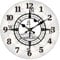 CHGCRAFT 12 Zoll Leuchtturm am Meer Wanduhr Kompassmuster Batteriebetriebene Stille WanduhrNicht tickende Runde Dekorative Uhr für Büro Haus Küche Dekor