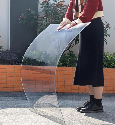 1mm Lámina de Policarbonato Flexible para Techos,Hoja Metacrilato PC Placa Acrílica Transparente,para Toldos de Invernadero,Cocheras,Solarios y Cerramientos Paneles de Repuesto,20/30/40/50/60cm(60x70c