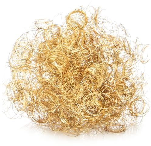 Wilhelm Sell® 30g Engelshaar fein gelocktes Lametta gelb/-goldfarben | Weihnachtsdekoration