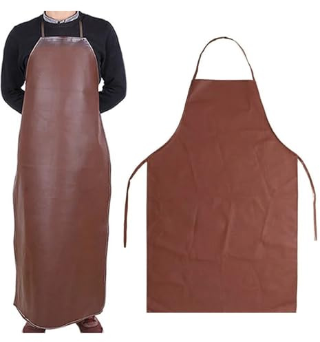 NJIEzhao Wasserdichte Schürze 97×65CM Lederschweißerschürze Polyurethan Ausrüstung Schweißer Wärmeisolierung Schutzkleidung Schutzschürzen