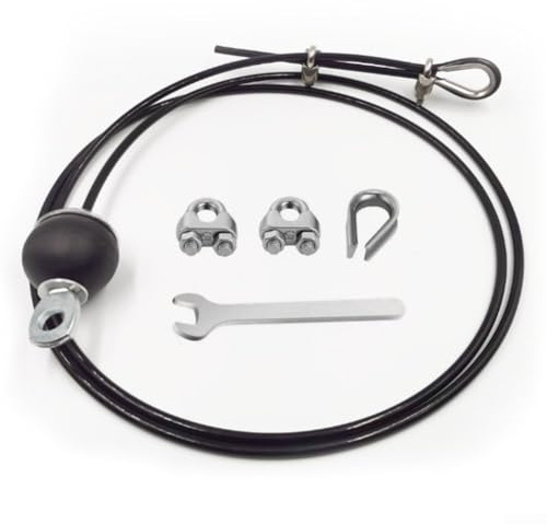 Cable de repuesto para gimnasio en casa, 5 mm, cuerda de alambre de acero recubierto de plástico, cable de polea de fitness para máquina dorsal de longitud ajustable, cuerda de ejercicio de baja